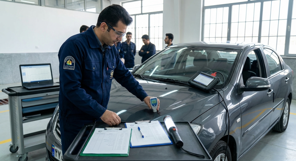 وضعیت آموزش کارشناسی خودرو در استان کردستان با تمرکز بر کارشناسی فنی خودرو و تشخیص رنگ عملی